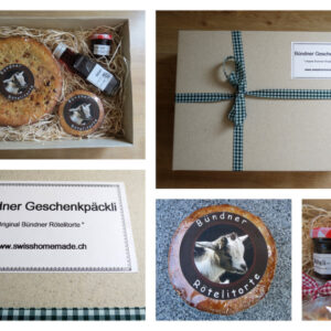 Bündner Geschenkpäckli «Original Bündner Rötelitorte»