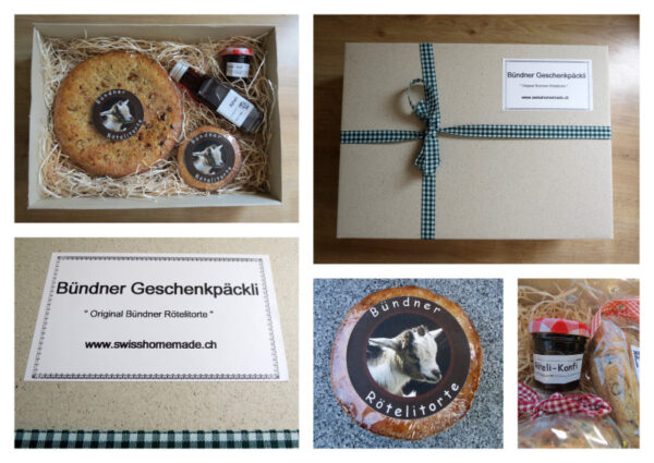 Bündner Geschenkpäckli «Original Bündner Rötelitorte»
